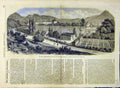 Original Old Antique Print 1858 Thermals CPyrenees Saint-Christau French 19th
