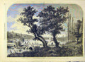 Original Old Antique Print 1858 Paris Country Chantilly France French Victorian