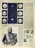 Original Old Antique Print 1858 Mars Planets Riza-Pacha Ottoman French Victorian