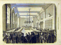 Original Old Antique Print 1858 Congress Delegates Society Savantes French 19th