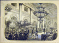 Original Old Antique Print 1858 Ball Saint-Petersburg Dinner French Victorian
