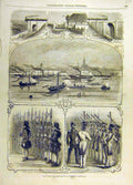 Old Old Antique Print Chemin-De-Fer Waldshut Constance Military Fleet 01LIL0