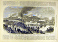 Original Old Antique Print Missiessy War Battle Military Malbousquet Artillery