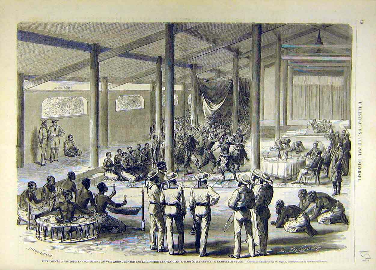 Original Old Antique Print Cemetery Ouest Vaugirard Forest Grave-Yard