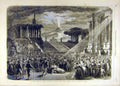 Original Old Antique Print Imperial Academy Music Scene Theatre Cambon Thierry