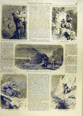 Original Old Antique Print Faucheurs Mountain Apprentice Schlitte French