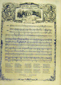 Original Old Antique Print Nadaud Eloge-De-La-Vie Music Score Melody French