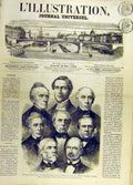 Original Old Antique Print 1863 Macquart Waldner Sizeranne Senators French 19th