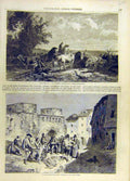 Original Old Antique Print Farmer Cattle Marcke Fine Art French Busker Worms
