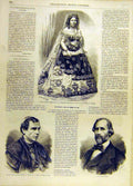Original Old Antique Print Queen Spain Ball Nunez Wailly Pelinski French