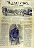 Original Old Antique Print 1863 Bismarck-Schoenhausen Prussia French Victorian