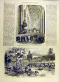 Original Old Antique Print Var Church Dog-Races Racing Garden French