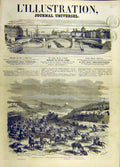 Original Old Antique Print 1863 Mexican Expedition Tepeaca Battle French 19th