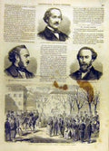 Original Old Antique Print Prince Broglie Simon Feuiliet Canrobert Toulon