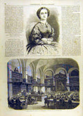 Old Antique Print Portrait Cantatrice Italian Theatre Library Petersburg