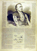 Original Old Antique Print Barthe President Cour-Des-Comtes Portrait