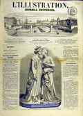 Original Old Antique Print Statue Marble Vela Empress French Italian