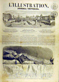 Original Old Antique Print Archbishop Paris Ardente Chapel Funeral Corpse