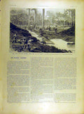 Original Old Antique Print 1895 Mines Guyane Carsewenne California Victorian