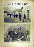 Original Old Antique Print 1895 Sathonay Military Camp Siers Potatoes Victorian