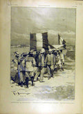 Original Old Antique Print 1895 Expedition Madagascar Duchesne Majunga Pillage
