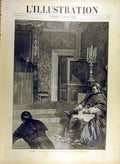 Original Old Antique Print 1895 Rome Pope Careme Vatican Papal Religious 19th