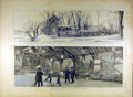 Original Old Antique Print 1895 Duel Harry-Alis Chatelier Moulin-Rouge Victorian