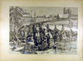 Original Old Antique Print 1895 Service Troops Russia French 19th