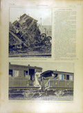 Original Old Antique Print 1895 Accident Bueil Train Railway Lips French 19th