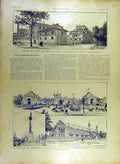 Original Old Antique Print 1895 School Military Lyon Exhibition Bordeaux 19th