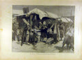 Original Old Antique Print 1895 Russia Meat-Butcher Market Saint-Petersburg 19th