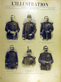 Original Old Antique Print 1898 War Council Military Colonel Esterhazy Affair
