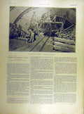 Original Old Antique Print 1898 Passy Tunnel Cement Construction French 19th