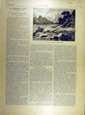 Original Old Antique Print 1898 Elephant River Banghi Marchand Bongha Lafitte