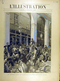 Old Antique Print 1898 Alger Un-Rest Feraud Carnot Pillage Hotel Regence 19th