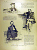 Original Old Antique Print 1898 Affair Zola Court Trial Labori Esterhazy 19th