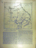 Old Antique Print 1898 Map Plan Carte L'Arriere-Dahomey Mission Bretonnet 19th