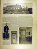 Original Old Antique Print 1898 Nassandres Caillard Telephone Exchange Athlete