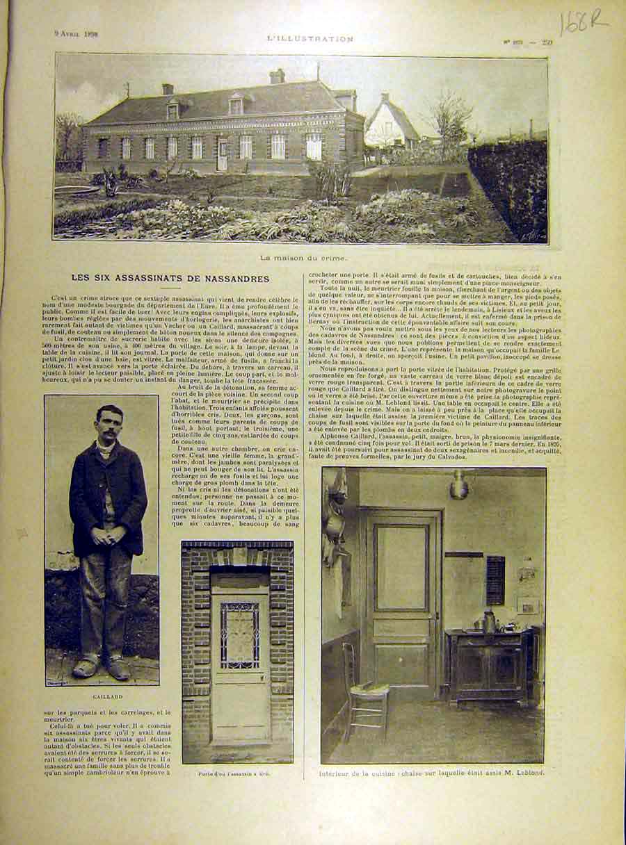 Original Old Antique Print 1898 Nassandres Caillard Telephone Exchange Athlete