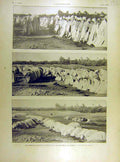 Original Old Antique Print 1898 Ramadan Religious Algeria Community Prayer 19th
