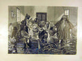 Original Old Antique Print 1898 Fish Gutting Fishermen Catch Fishery French 19th