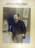 Original Old Antique Print 1898 Hanotaux Portrait French Academy 19th