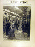 Original Old Antique Print 1898 Jerusalem Worship French Consul Religious 19th