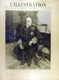 Original Old Antique Print 1898 Portrait Marshall Blanco Spanish Forces Cuba