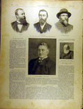 Original Old Antique Print 1902 Portrait Rhodes Reitz Schalk-Burger Meyer French