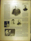 Original Old Antique Print 1902 Portrait Ballay Captain Officer Cressin French