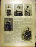 Original Old Antique Print 1902 Adelaide Ristori Portrait Actress Theatre French
