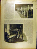 Original Old Antique Print 1902 Clichy Emission Coke Oven Gaz Coal French 20th