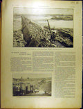 Original Old Antique Print 1902 Barrage D'Assouan Plan Cataract Egypt French