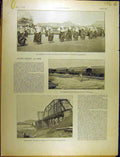 Original Old Antique Print 1902 Neophytes Coreennes Hpieng-Yang Bridge Tehok